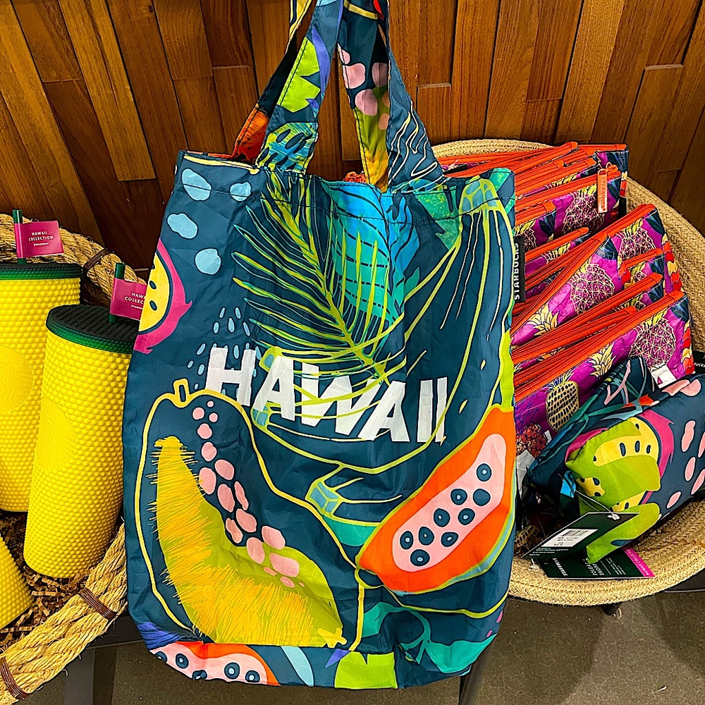 🌴🌈STARBUCKS Hawaii Collection Foldable tote - Picture 6 of 8